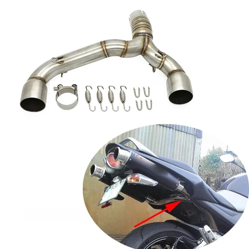 Silencieux de tube intermédiaire pour moto, connexion de lien intermédiaire, tuyau d'accès pour Suzuki GSR400, GSRfemale BK400, GSR BK 400, 600