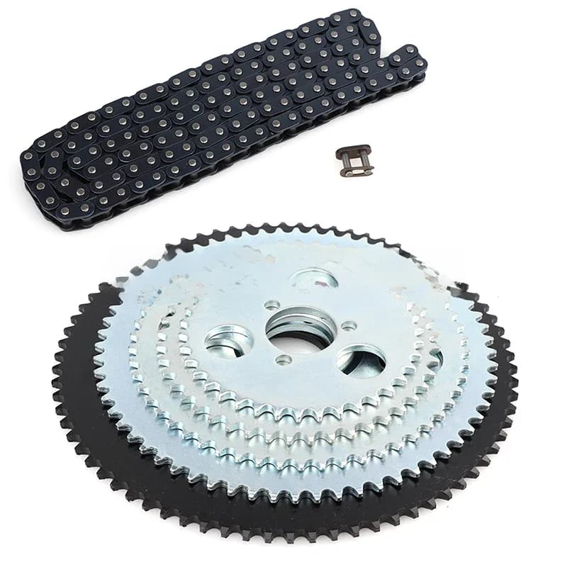 Analyste de pignons à dents pour Mini Moto ATV, pièces de moteur 2 temps, 47cc, 49cc, T8F, JO136 Links, 38T, 44T, 54T, 58T, 64T, 74T
