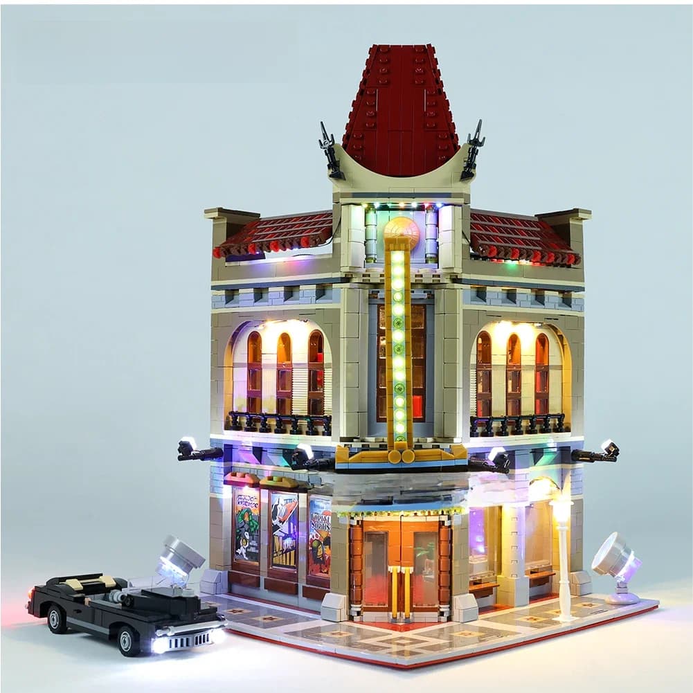 Jeu de lumières LED pour cinéma City Street Palace 10232, Compatible avec 15006, modèle de blocs de construction non inclus