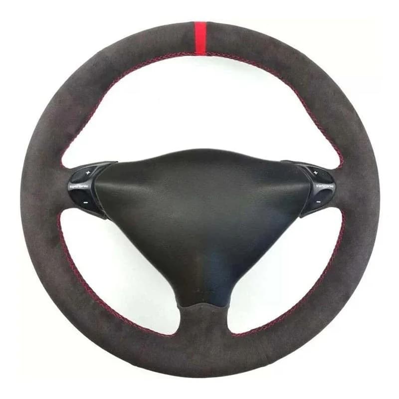 Housses de volant de voiture cousues à la main, daim noir doux, Porsche 911, 986, 996, Carrera Boxster S