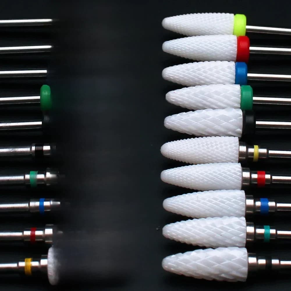 Foret à ongles en céramique, fraise, pointes de nettoyage des cuticules, limes, accessoires de Machine de manucure électrique, outils de bavure pour Nail Art, 1 pièce