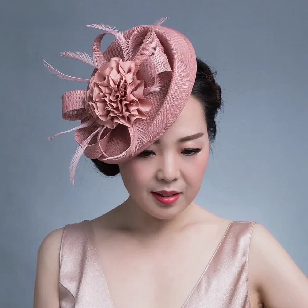 Chapeau Fascinateur Chic pour Femme, Cocktail, ixde Mariage, Église, Sauna, Pièce de Tri, Vêtements de Sauna, Accessoires pour Cheveux en Plumes, Fleur