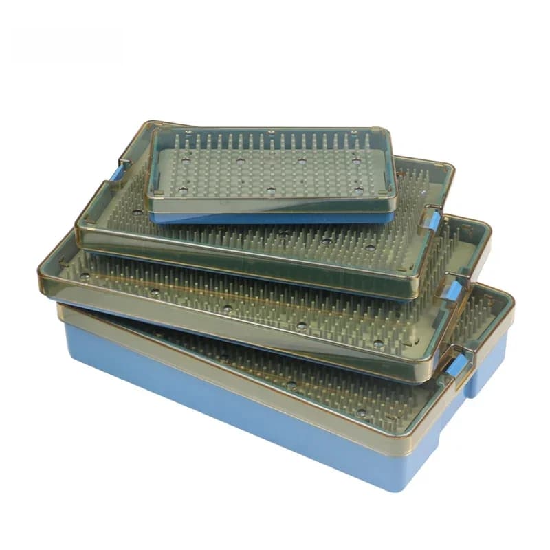 Plateau de stérilisation en Silicone, boîte de désinfection pour instruments dentaires ophtalmiques