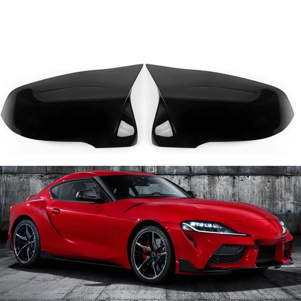 Capuchons de couverture de rétroviseur noir, motif en fibre de carbone, style de voiture, BMW G29 Z4 2019 +, Toyota Supra 2019 2020 2021