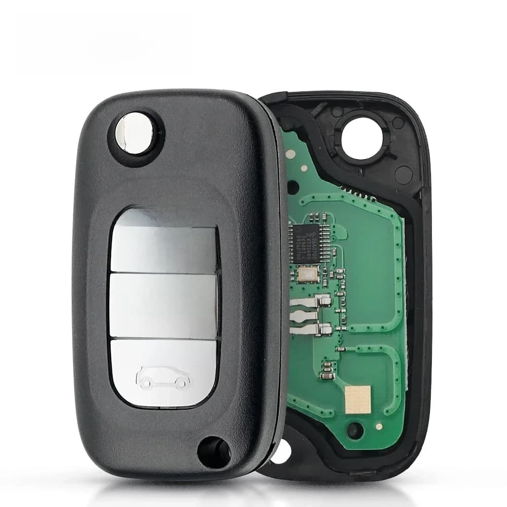 KEYYOU – clé télécommande à molette 2009 boutons FSK, 2015 MHz, transpondeur PCF7961, pour Renault Scenic III Megane III Fluence (2/3 – 433), VA2