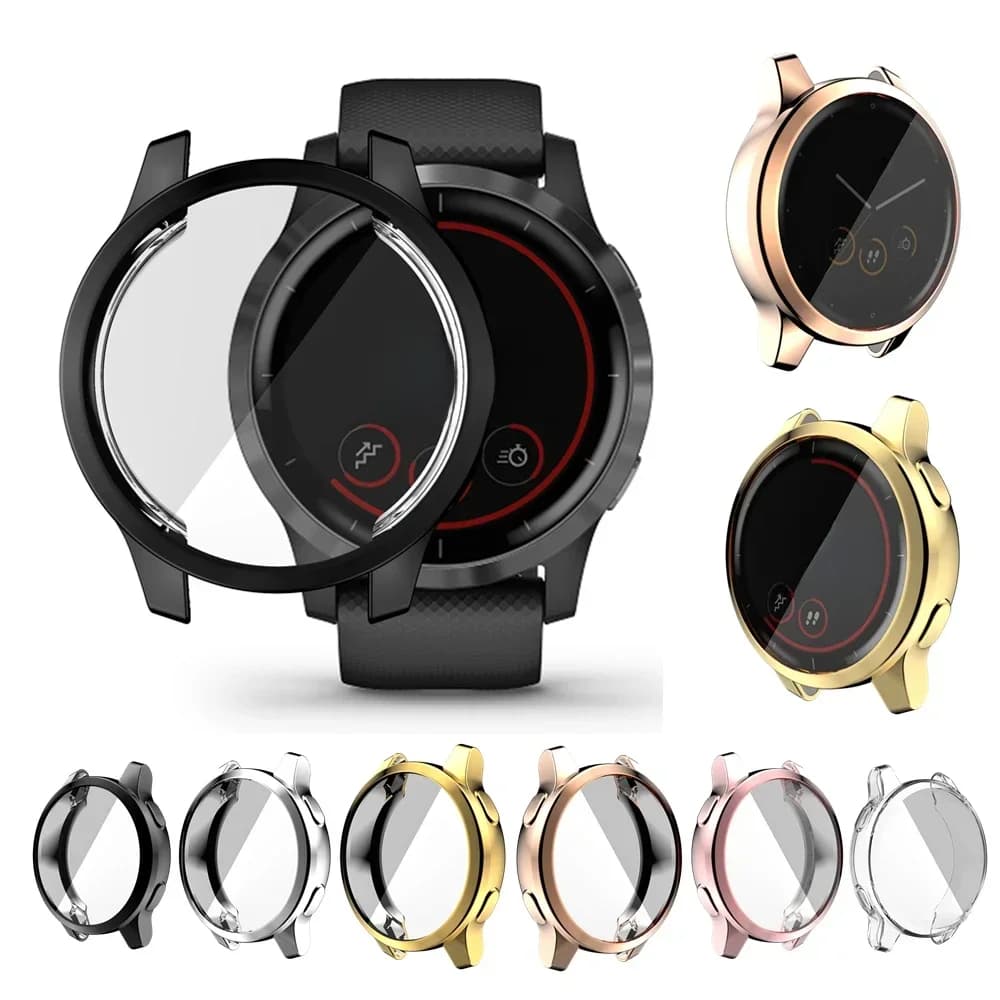 Étui de protection plaqué pour Garmin Venu 2/2S/3/3S/2 Plus, coque souple en TPU, protecteur d'écran pour bracelet Garmin Vivoactive 4/4S