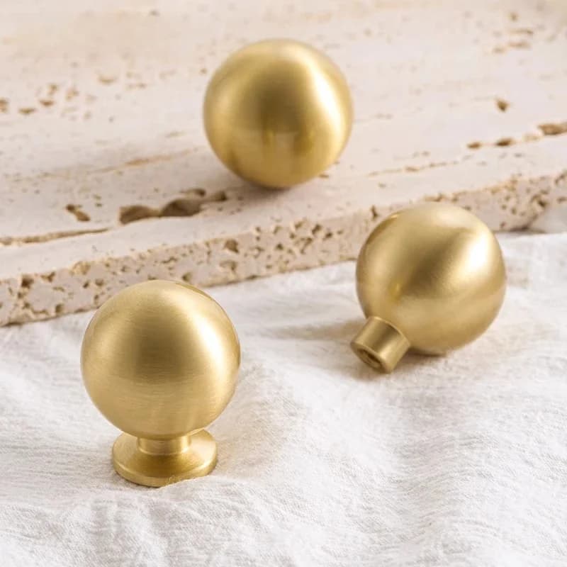 Tinyexpiration-lèvent de commode boule ronde, boutons de garde-robe Foy Gold, meubles pour armoires et égouts de proximité