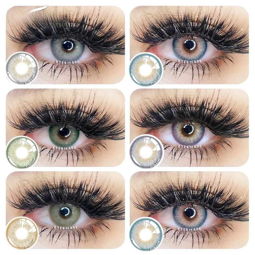 EYESHARE 1 paire de lentilles de contact colorées pour les yeux lentilles de contact naturelles lentilles bleues SIAM livraison rapide lentilles de contact pour les yeux gris