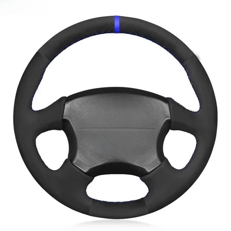 Couverture de volant de voiture en cuir suédé véritable, antidérapant, noir, pour Subaru Impreza WRX 2002 2003 2004 Impreza WRX STI 2004