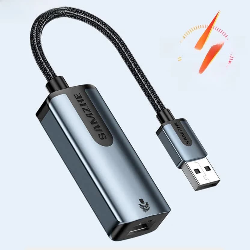 SAMZHE, adaptateur Ethernet USB 3.0 vers RJ45, concentrateur USB pour ordinateur, carte réseau USB, compatible avec Xiaomi Mi Box S et Nintendo Switch.