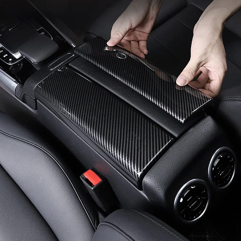 Couvercle de garniture de panneau de boîte d'accoudoir Central de voiture, pour Mercedes Benz A B CLA GLB GLA classe W177 V177 W247 C118 W118 X247 H247 2020 2021 +