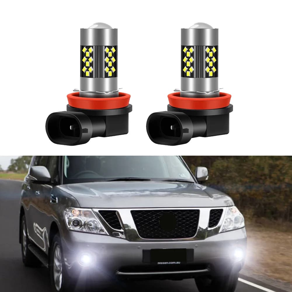 Phare antibrouillard Led pour Nissan Patrol Y62, 2 pièces, ampoule avant pour voiture, accessoires Canbus, Super luminosité