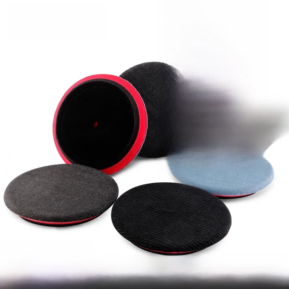 Éventuelles TA-Tampon de Polissage de Voiture, 5 Pouces (125mm), Premium, Denim, Élimination de la Peau d'Orange, pour Plaque de Support, Polisseuse de Voiture, Vente Unique