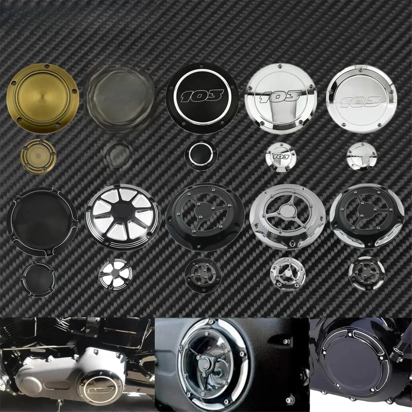 Couvercle de minuterie de synchronisation d'embrayage Derby à 5 trous, couvercle de moteur pour Harley Dyna Touring Softail Electra Glide FLHR FXD 99 – 2017