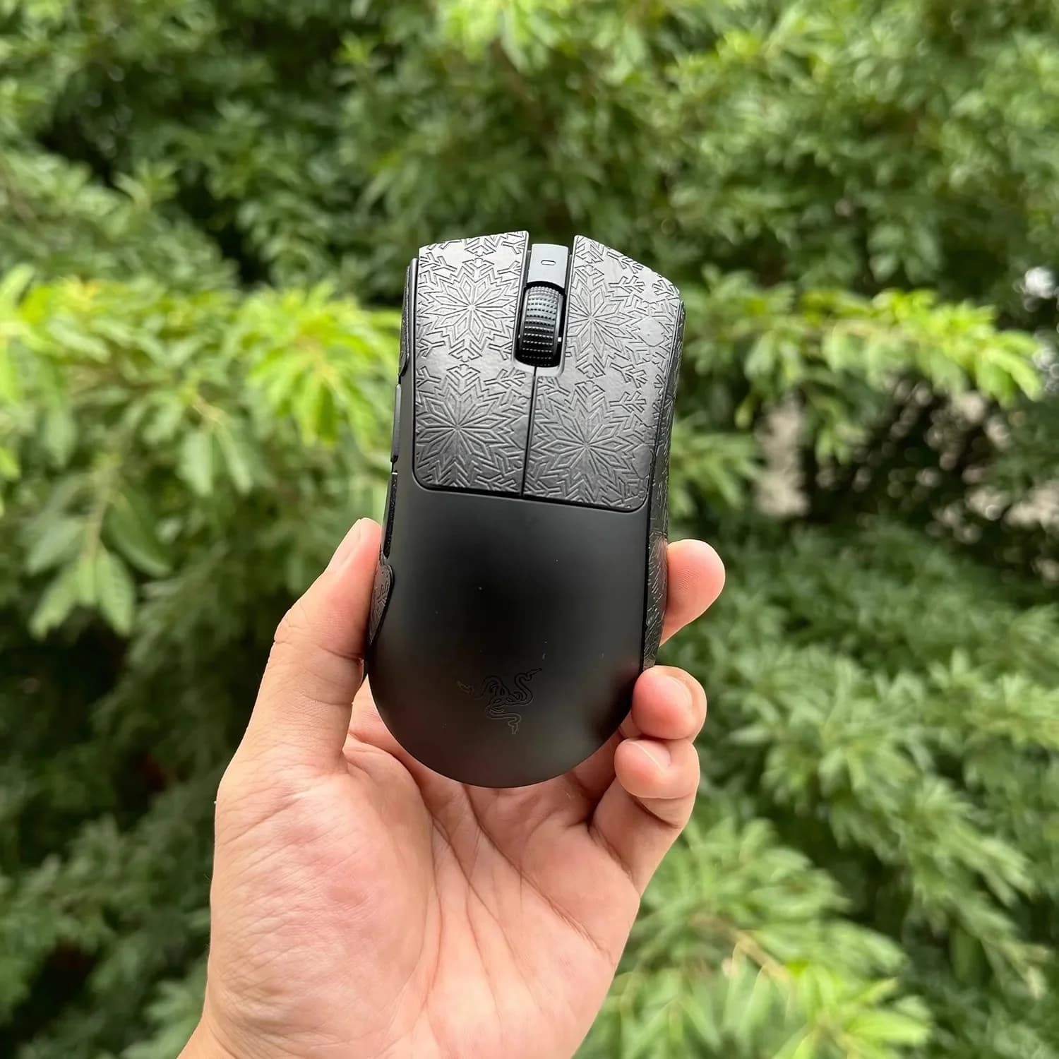 1 ensemble d'autocollants antidérapants pour souris Ultraglide, pour Razer Deathadder V3, bande Anti-transpiration antidérapante, flocon de neige ultra-fin, lézard