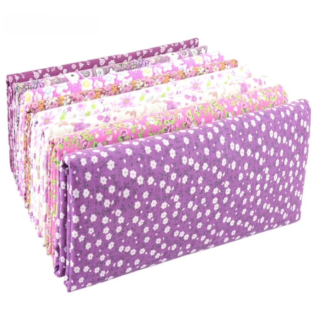 Teramila-Tissu 100% coton à motifs floraux violets, pour patchwork, grill, pour la couture artistique, bricolage, artisanat fait à la main, travaux grossier