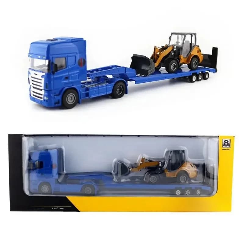 Modèle de remorque à plat, jouets sobator de transport, emballage cadeau exquis, haute qualité, 1:50
