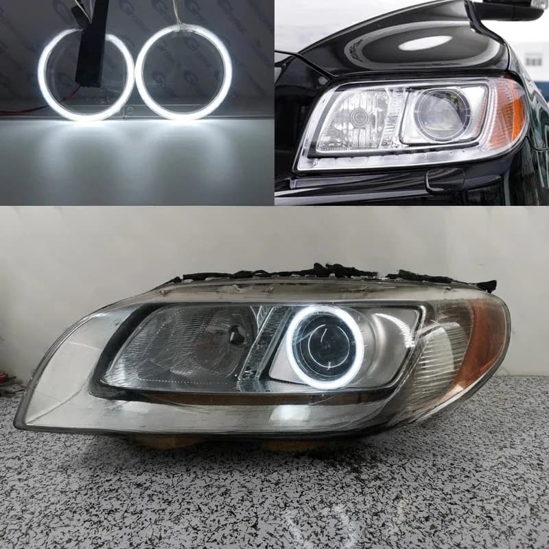 Phare au xénon, excellents anneaux Halo CCFL Angel Eyes, pour Volvo S80 V70 XC70 2007 2008 2009 2010 2011 2012 2013 2014 2015 2016