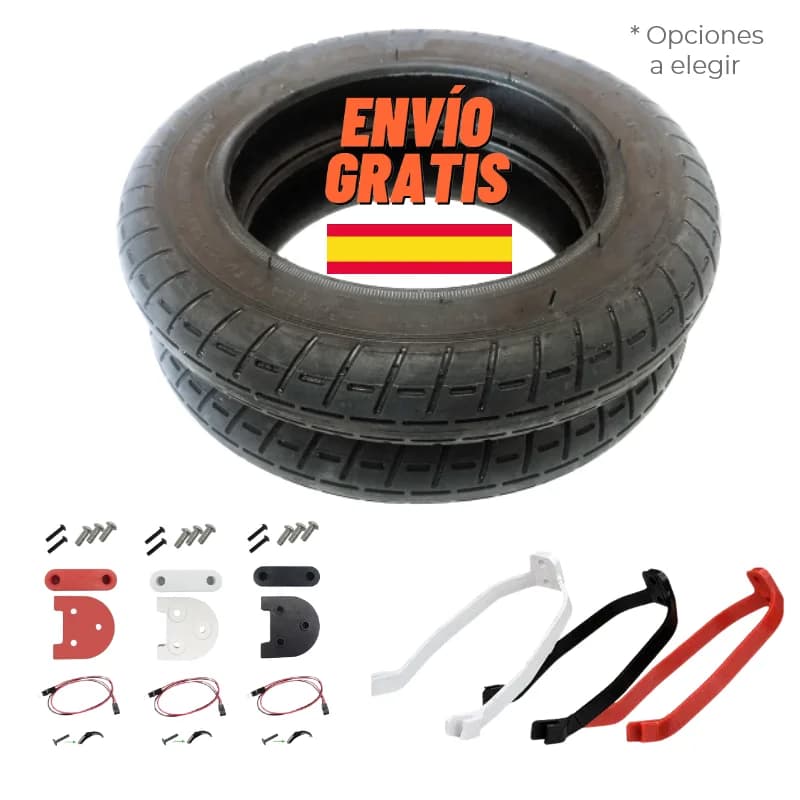 ✅Pneus 10" Kit Xiaomi M365 10 Pouces Pour Trottinette Électrique / Pro 2 / 1S / Essential / Mi Scooter 3 / Cecotec Bongo Serie A / Smartgyro Baggio 10 - Roues, Accessoires, Pièces Détachées, Sans