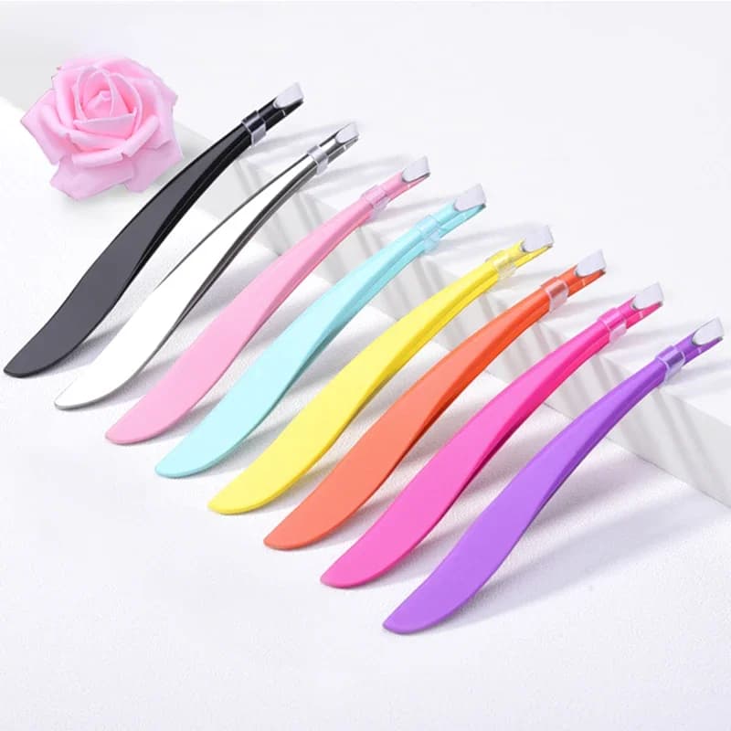 OKAYLspatule-Pinces à épiler professionnelles en acier inoxydable doré, pinces à cils colorées, épilation, métal, beauté, outils de maquillage