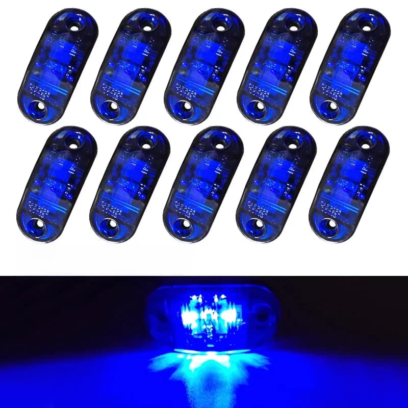 10 pièces 24V 12V Marine bateau arrière LED feu arrière Yacht accessoire caravane accessoires jaune blanc rouge