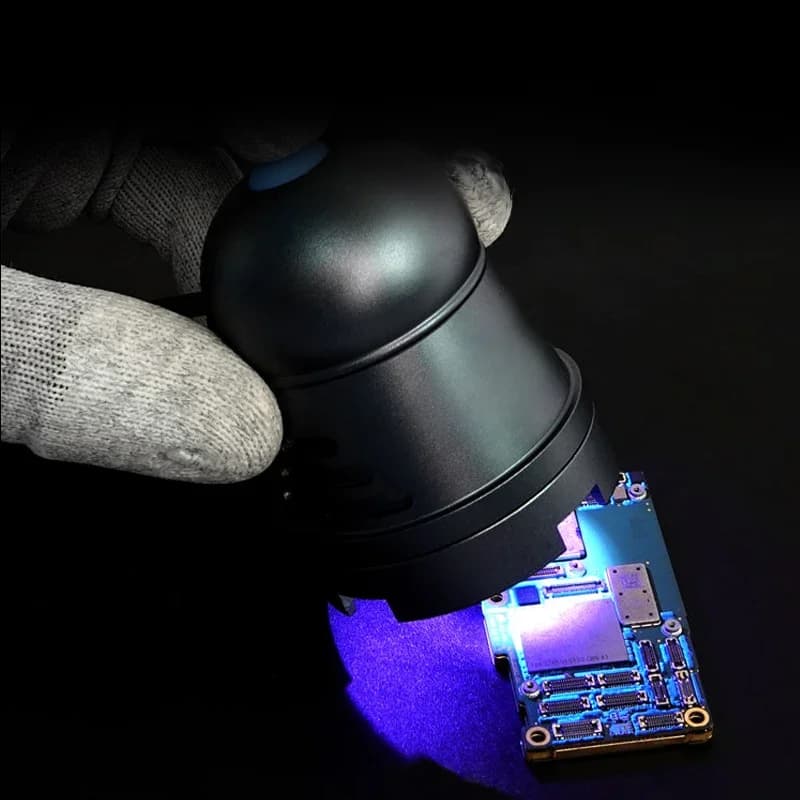RELIFE RL-014A lampe à polymérisation UV intelligente huile verte lumière à polymérisation rapide pour téléphone portable carte mère lampe de réparation de durcissement de colle UV