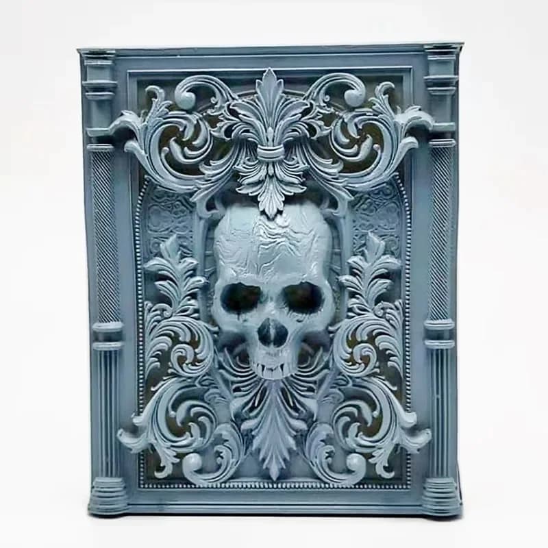 Moule en silicone tête de mort à motif exquis, idéal pour la création de modèles en résine ou en plâtre, outil de décoration intérieure.