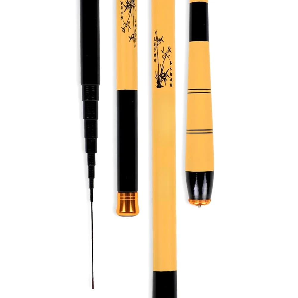 Canne à pêche feeder ultralégère et dure de 1.5 à 6.3M, accessoire télescopique en carbone de 43cm, adapté à la carpe