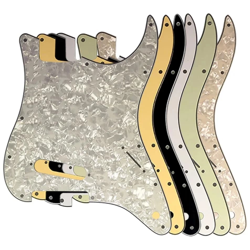 JE514-Protection Fd Standard Strat 72 ', 11 trous de vis, avec 1 plaque à gratter simple 514 au choix, multicolore, États-Unis/Mexique