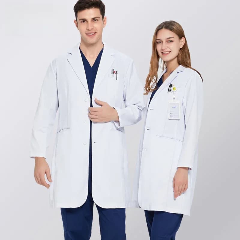 ANNO – uniformes de laboratoire antistatiques, vêtements d'entraînement unisexes, manteau blanc de pharmacie, robe de médecin et de clinique blanche pour hommes et femmes