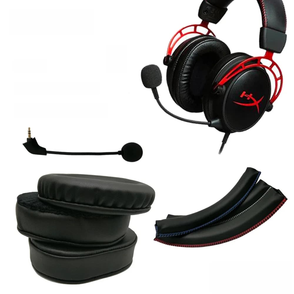 Pièces de rechange en cuir velours pour HyperX Cloud Alpha, S, coussinets d'oreille pour casque, pare-chocs, micro, bandeau, protège-oreilles