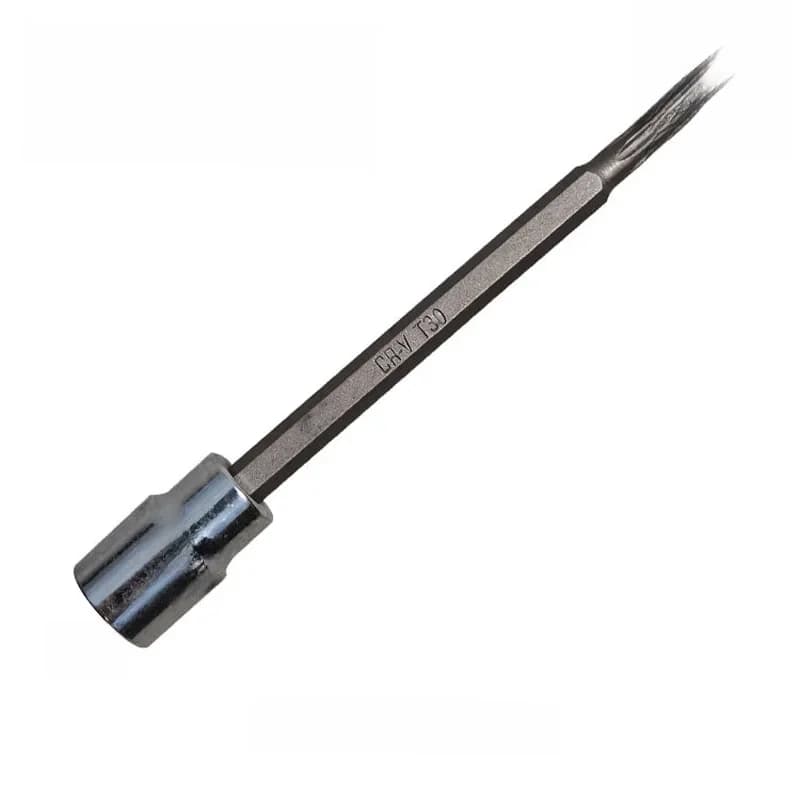 Clé Extra longue de 110mm, 1 pièce, inviolable, Torx Star, écrous à douille, tournevis à percussion carré de 3/8 pouces, outil T30 T40 T45 T50