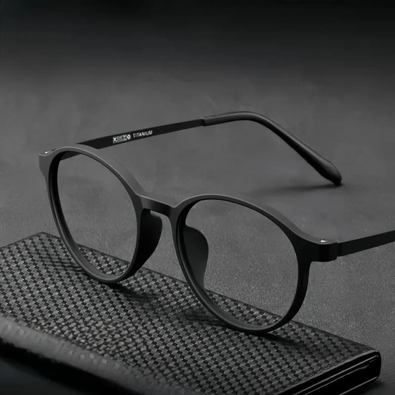 YIMARUILI Ultra-léger rétro rond en alliage de titane lunettes cadre hommes et femmes Flexible TR90 optique lunettes de Prescription 3050