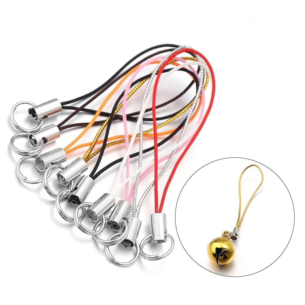 Lanière de poignet à poignée courte, 50 pièces/lot, sangle de téléphone portable pour clé USB, porte-clés, porte-Badge d'identification, bricolage