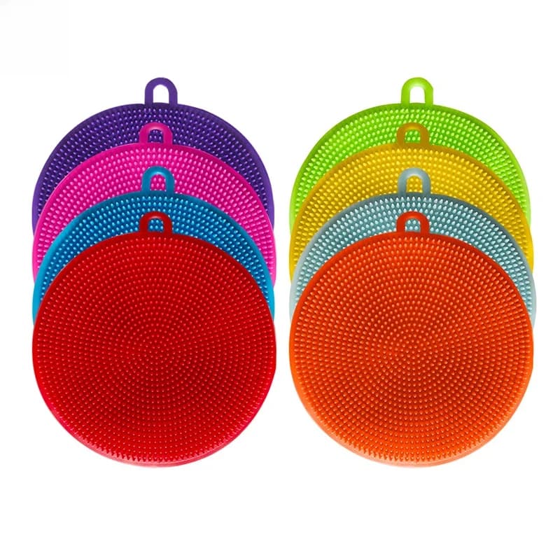 Tampon à Récurer en Silicone Souple, Brosse à Livres, Éponge de Lavage, Filles à Vaisselle, Nettoyeur de Pot, Outil de Lavage, Accessoires de Cuisine, 1 Pièce