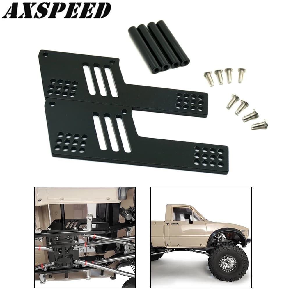 AXSPEED – ensemble de montage de coque de carrosserie de voiture RC, pour 1:10 Axial SCX10 TF2 Trail Finder 2 pièces de mise à niveau de voiture sur chenilles RC