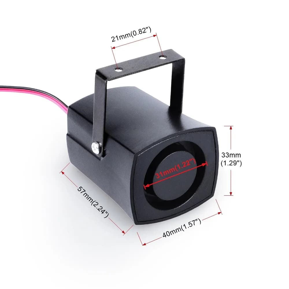 Alarmes de sauvegarde automatiques pour voiture, sirène à iode, signal sonore, klaxons DC 12V 100dB, bip barrage, klaxon à air invisible mince