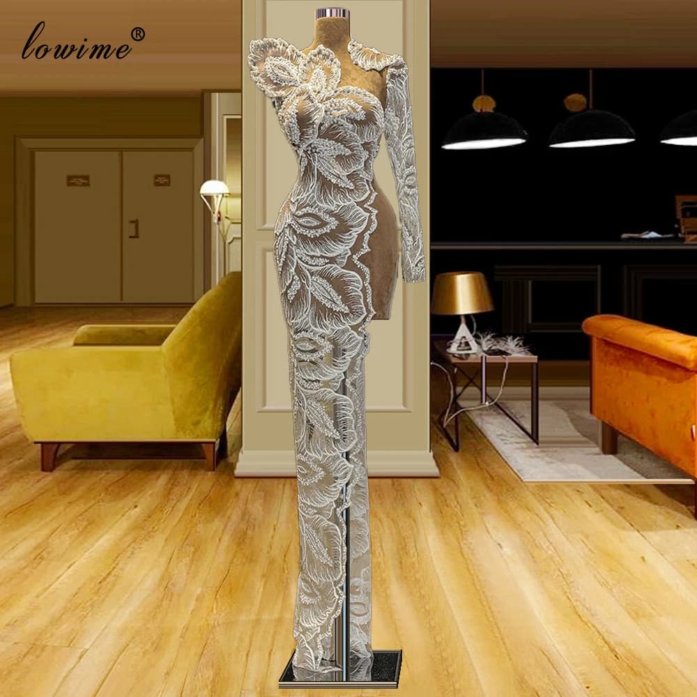 Robe de bal de forme sirène, asymétrique épaule dénudée, effet d'illusion, Robe Longue de Cocktail, tenue de soirée, défilé de mode, Couture, 2021
