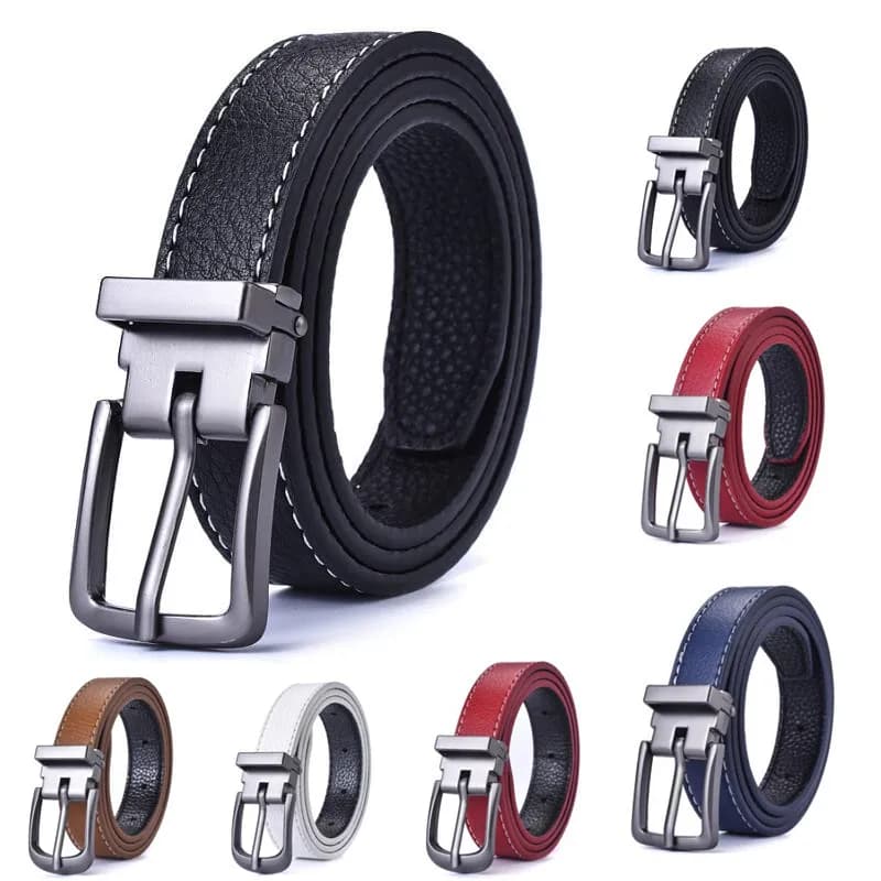 Nouvelle ceinture en cuir pour enfants, style mode, avec boucle ardillon en alliage, pour garçons et filles, ceinture décontractée pour jeans, réglable, également pour hommes