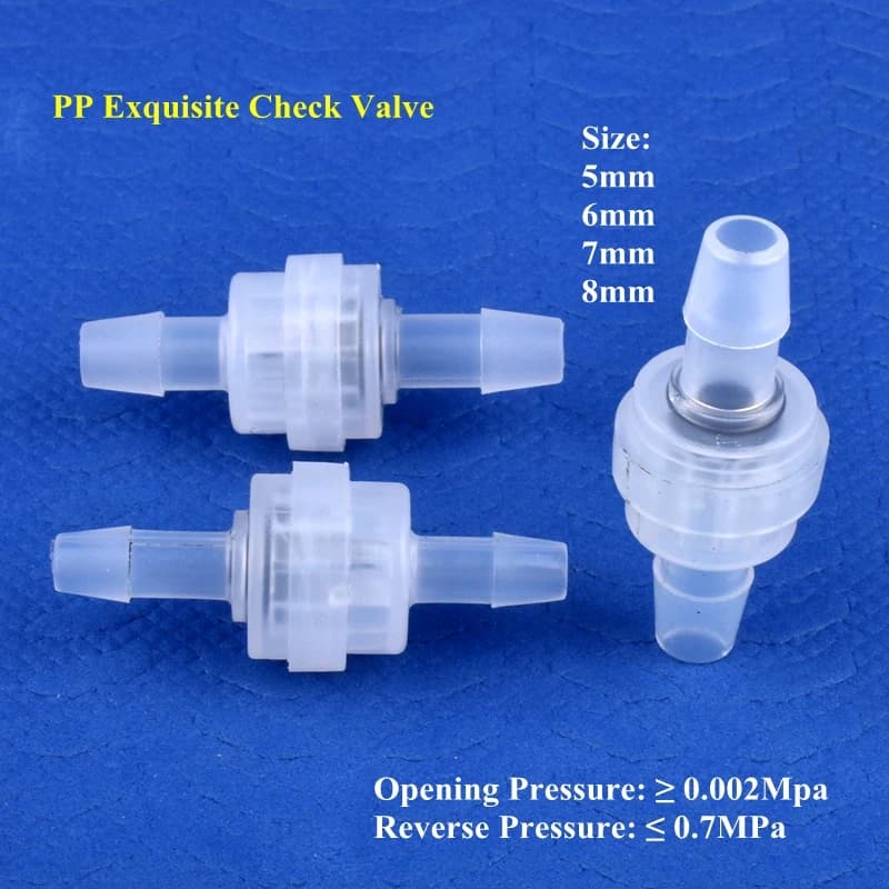 Valve de contrôle exquise PP, 1 à 100 pièces, 5 ~ 8mm, tuyau d'arrosage goutte-à-goutte, Valve anti-retour, réservoir d'aquarium, tuyau d'eau, Valve unidirectionnelle