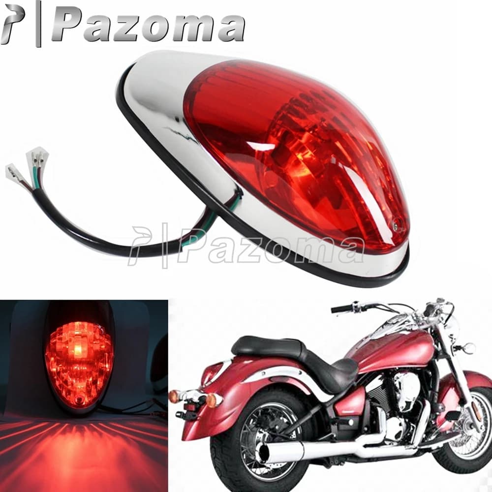 Feu de frein arrière de moto 12V, feu arrière pour Honda Shadow Aero Kawasaki Vulcan Yamaha v-star Suzuki Boulevard