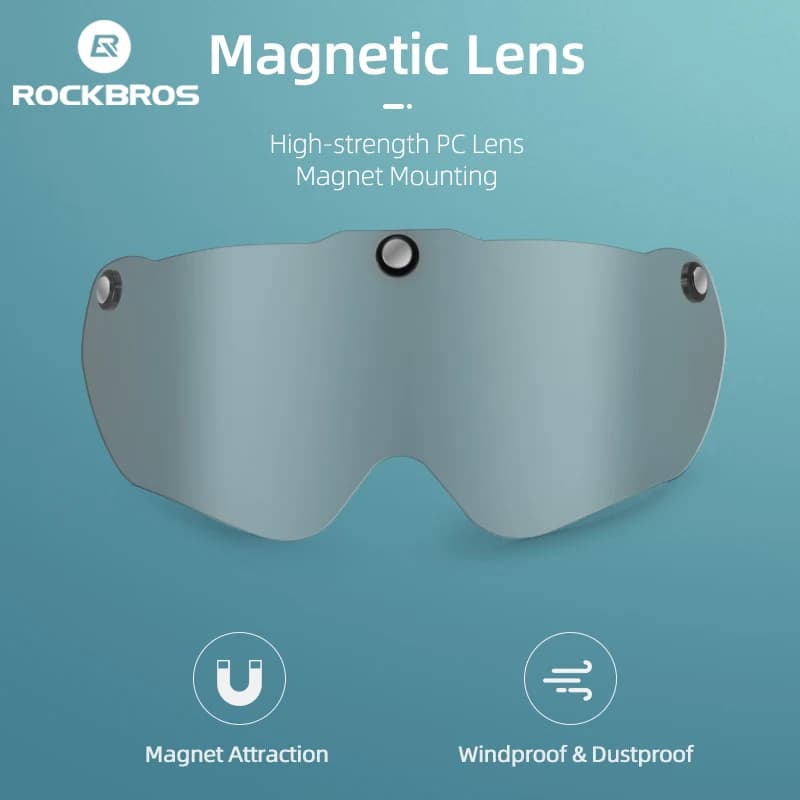 ROCKBROS-Casque de vélo EPS intégralement moulé pour homme et femme, lunettes pour Hemlet, lentille