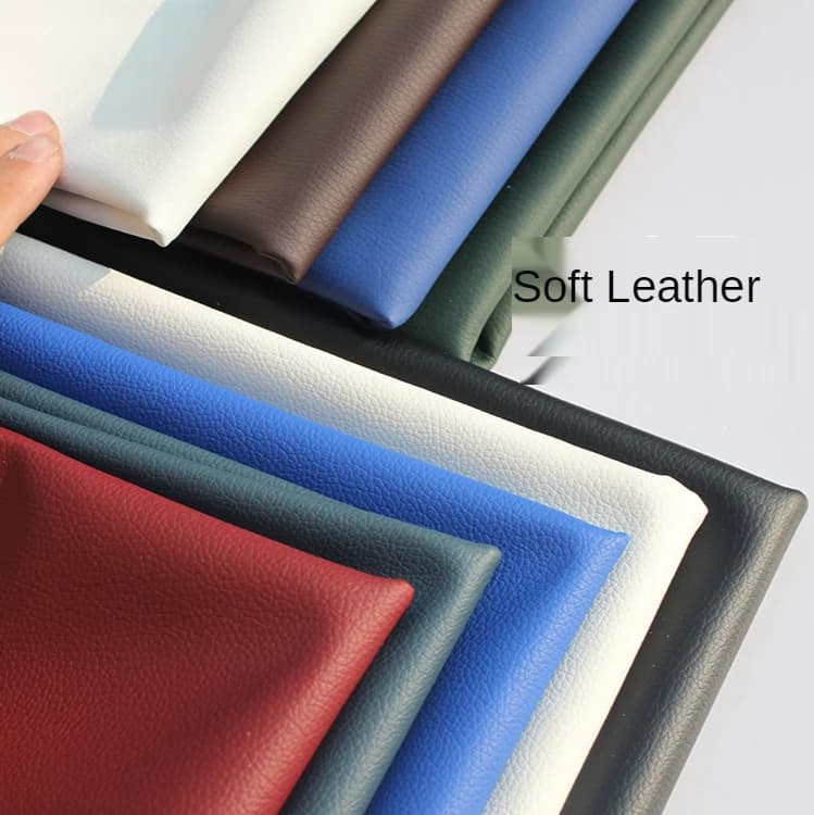 Tissu en Faux cuir souple au mètre par pour sac de rembourrage, housse de siège de canapé, meubles, petit motif litchi, PU imperméable, bricolage