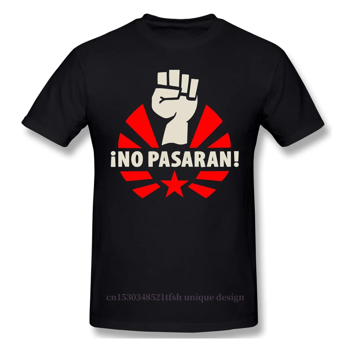 TShirtNo Pasaran poing & étoile Anime vêtements chemise conception communisme marxisme socialisme CCCP Union soviétique coton hommes T-Shirt
