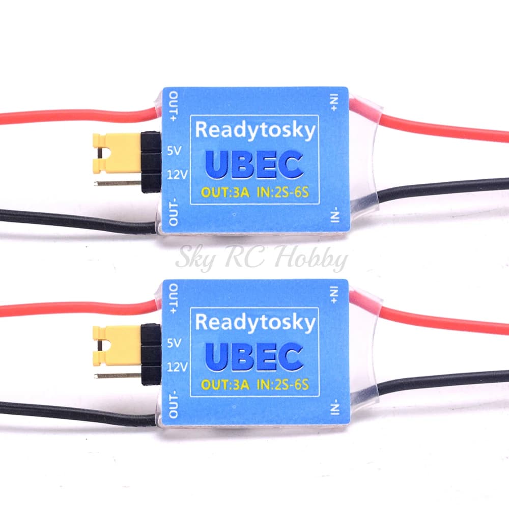 UBEC BEC Power Tech 2-6S 5V 3A / 12V 3A Réglable, Commutable, Pièces RC pour Transmetteur FPV, Contrôleur de Vol, 1 Pièce, 2 Pièces