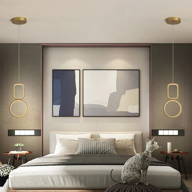 Lampe LED suspendue au design moderne, idéale pour une chambre à coucher, un salon, un couloir, une salle à manger, une cuisine, une Villa, un café, un bureau ou une salle à manger