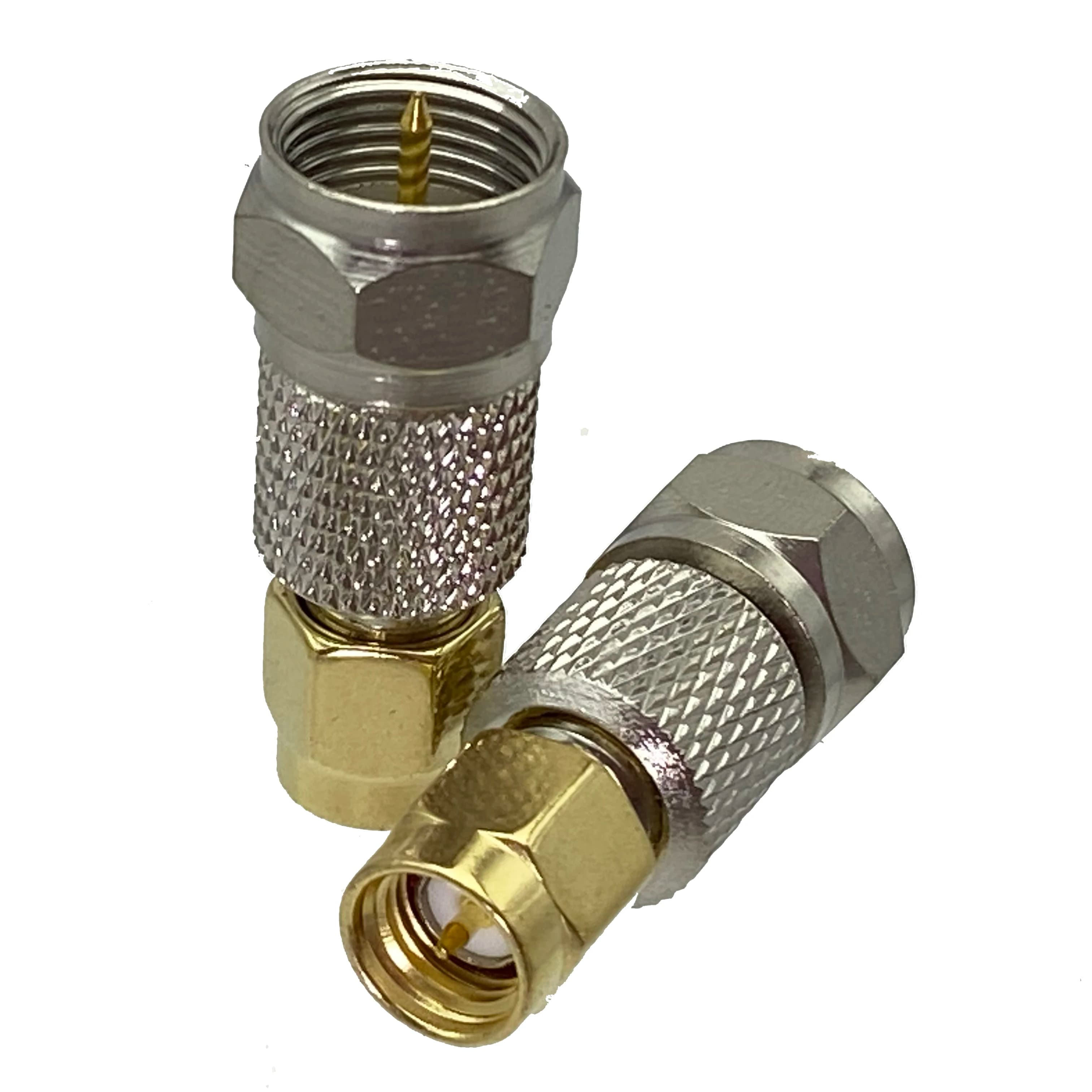 Connecteur adaptateur RF F TV mâle vers SMA mâle droit, 1 pièce, bornes de fil Coaxial de haute qualité