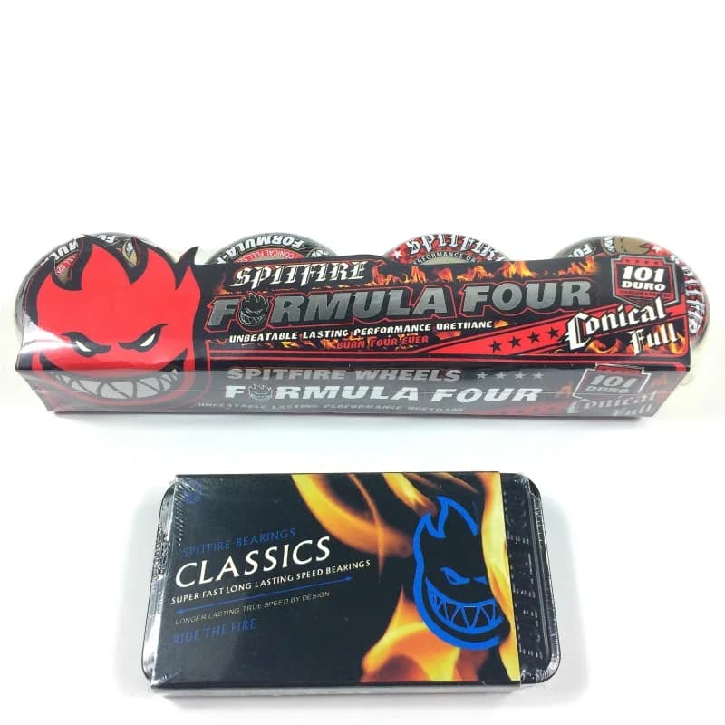 Spitfire-Roues de Skateboard de Haute Dureté, Pièces de Roulement Professionnelles en PolyVrac, Taille 52x32, 10l'autorisation