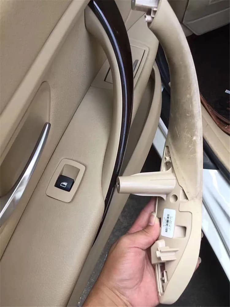 Ensemble de garniture de couvercle de poignée de porte intérieure gauche droite, noir et Beige, carbone, pour BMW série 3 4 M3 M4 F30 F31 F34 F36 F32 F33 F80 F82 F83