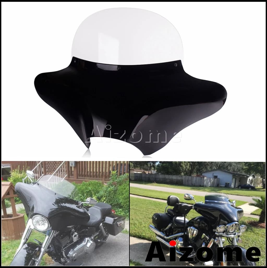 Pare-brise de carénage avant Batwing pour moto, pour Harley Road King Softail Fatboy Suzuki Honda Yamaha Cruiser